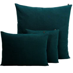 Coussin en lin et coton bleu de prusse 45x45cm - Figari