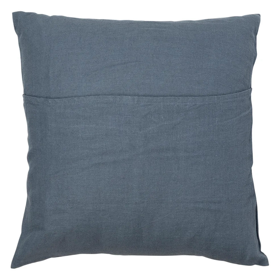 Coussin en lin turquin 45x45cm - Porticcio