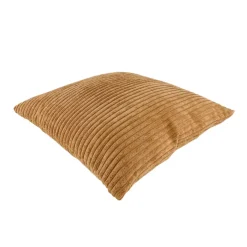 Coussin en tissu cotelet brun 45x45cm