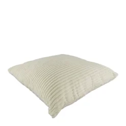 Coussin en tissu cotelet creme 45x45cm