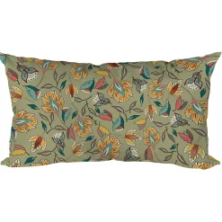 Coussin extérieur en coton vert 60x50cm - Kerala