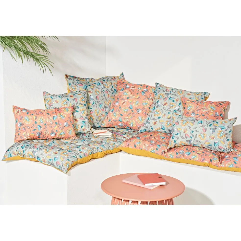 Coussin extérieur en coton vert 50x30cm - Kerala