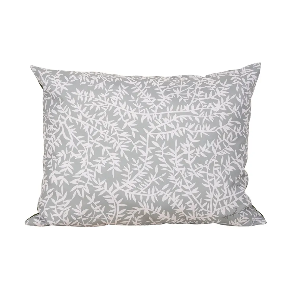 Coussin extérieur en coton vert 60x50cm - Cueillette