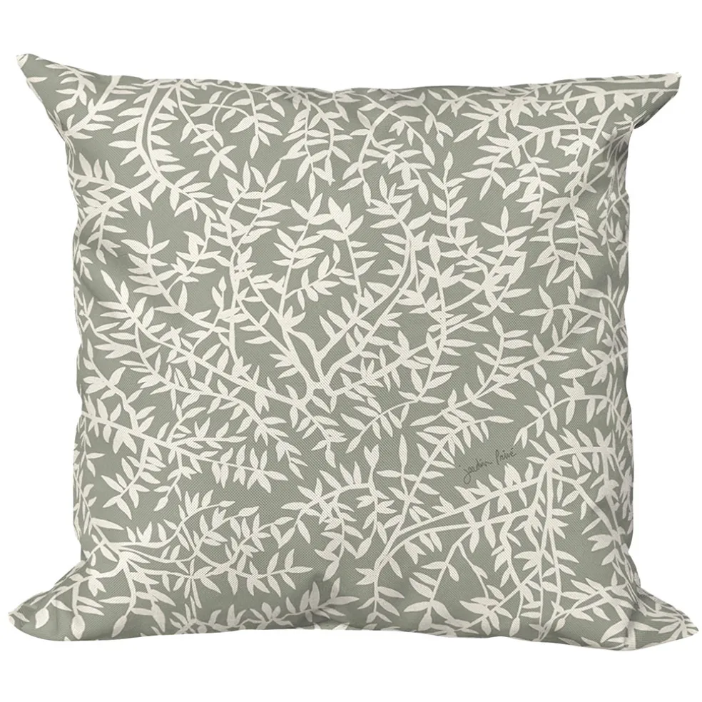 Coussin extérieur en coton vert 50x50cm - Cueillette