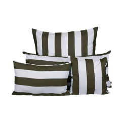 Coussin extérieur rayé kaki 40x60cm - Riviera