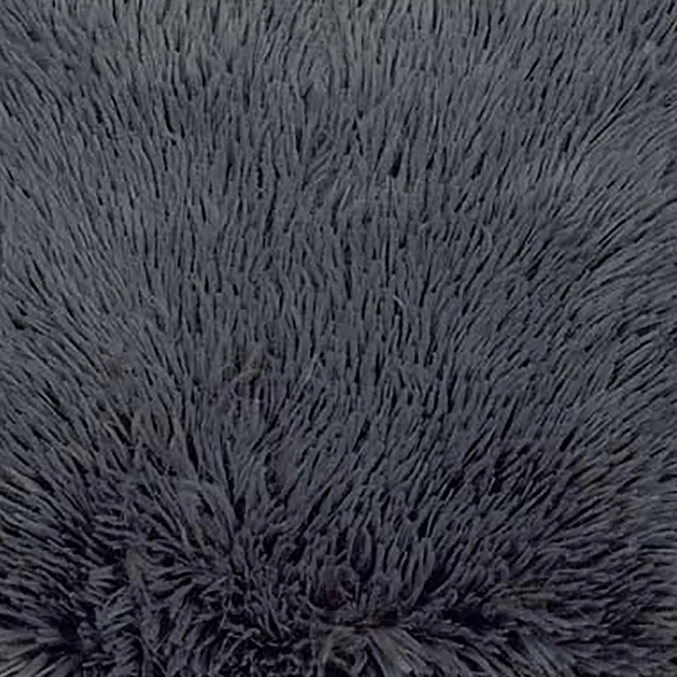 Coussin fluffy 45x45cm gris foncé