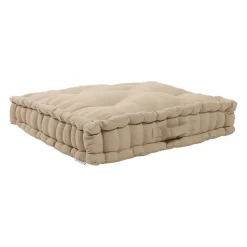 Coussin matelas chambray beige en coton