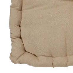 Coussin matelas chambray beige en coton