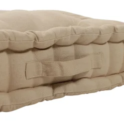 Coussin matelas chambray beige en coton