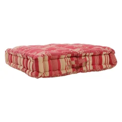 Coussin matelas margot rouge en coton
