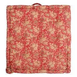 Coussin matelas margot rouge en coton