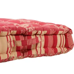 Coussin matelas margot rouge en coton
