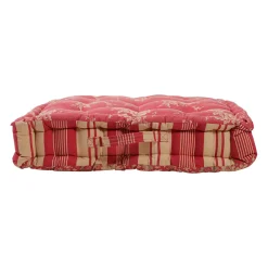Coussin matelas margot rouge en coton