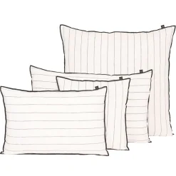 Coussin rayé en lin et coton blanc 45x45cm - Calvi II