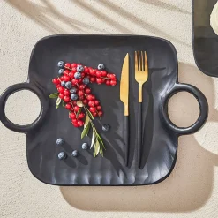 Couteau en inox or et noir - barisa