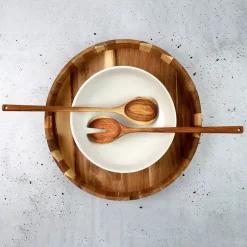 Couverts de service en acacia