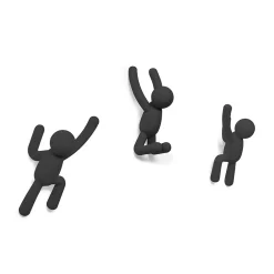 Crochet mural bonhomme noir buddy