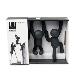 Crochet mural bonhomme noir buddy