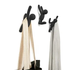 Crochet mural bonhomme noir buddy