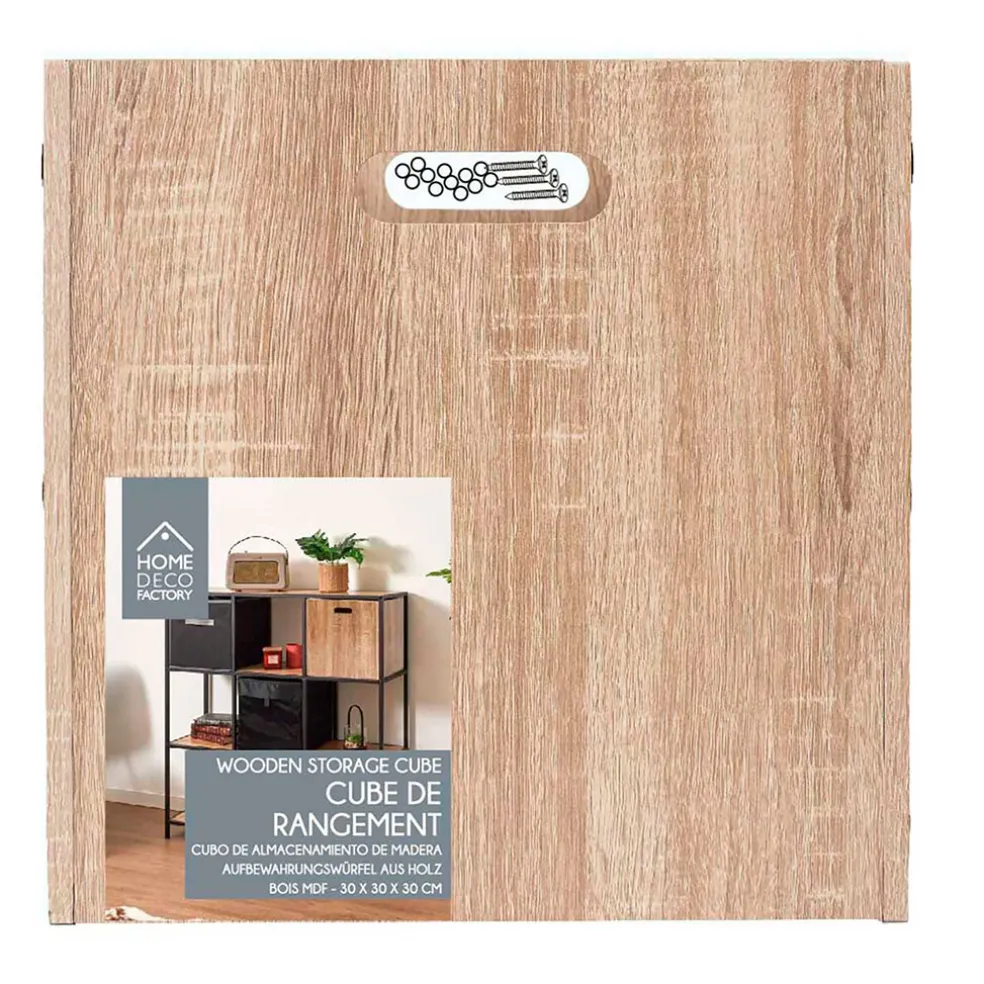 Cube de rangement en bois 30x30xh30cm