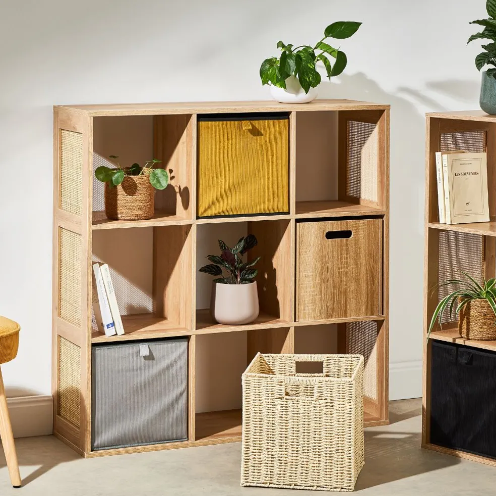 Cube de rangement tresse pliable 30x30xh30cm