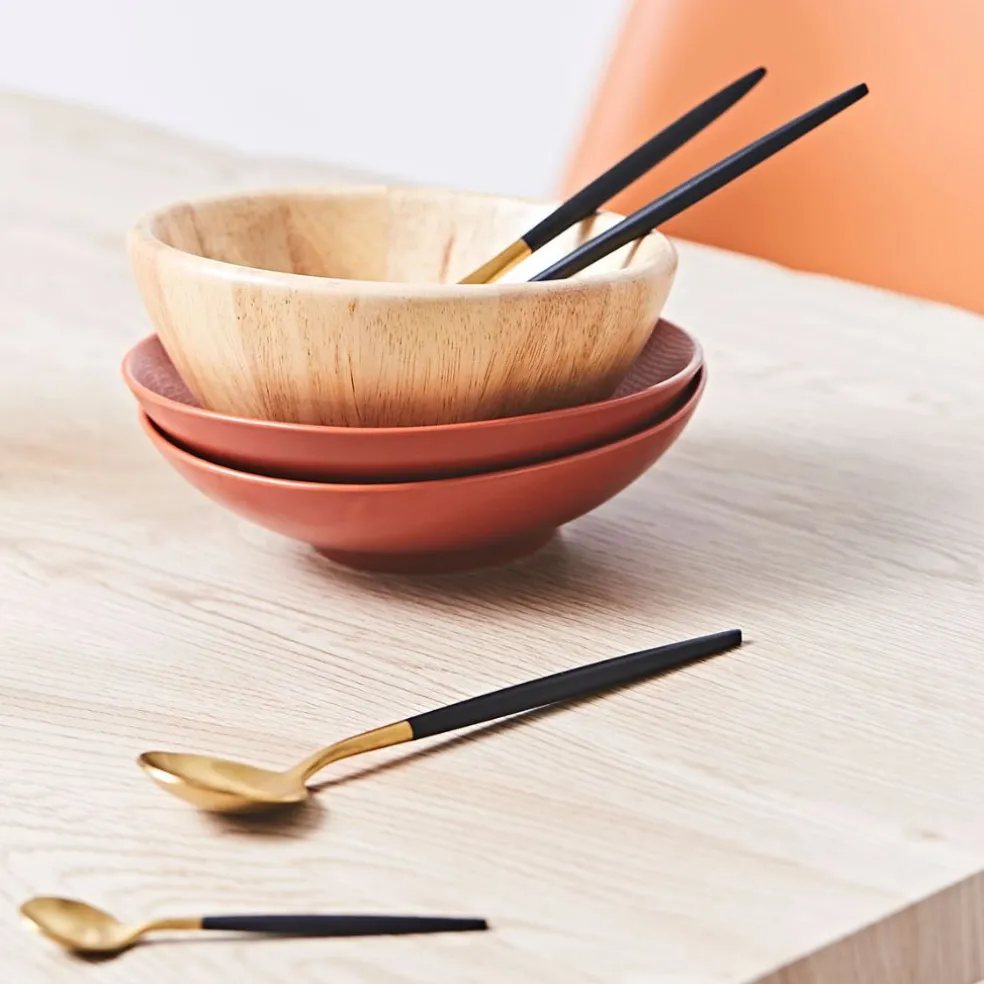 Cuillère à café en inox or et noir - barisa