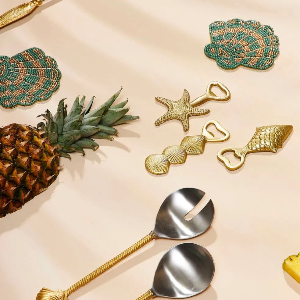 Décapsuleur en fer doré - Coquillage