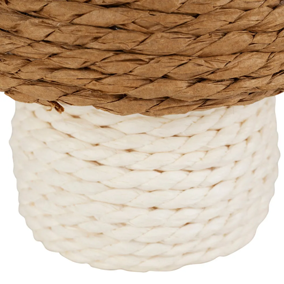 Déco champignon en corde brun et blanc - P'tit légume