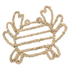 Déco crabe en jonc de mer naturel - borneo