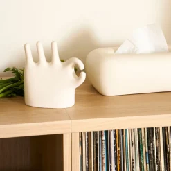 Déco main en grès écru - Organic