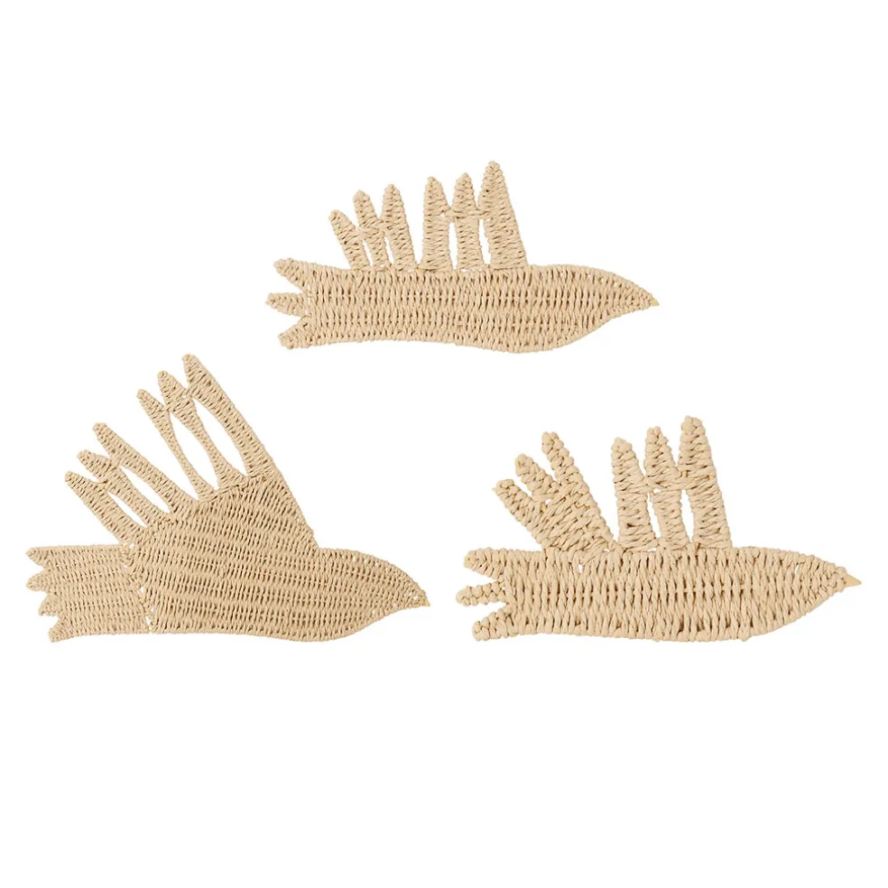 Déco murale oiseau en corde naturel - Magic blue