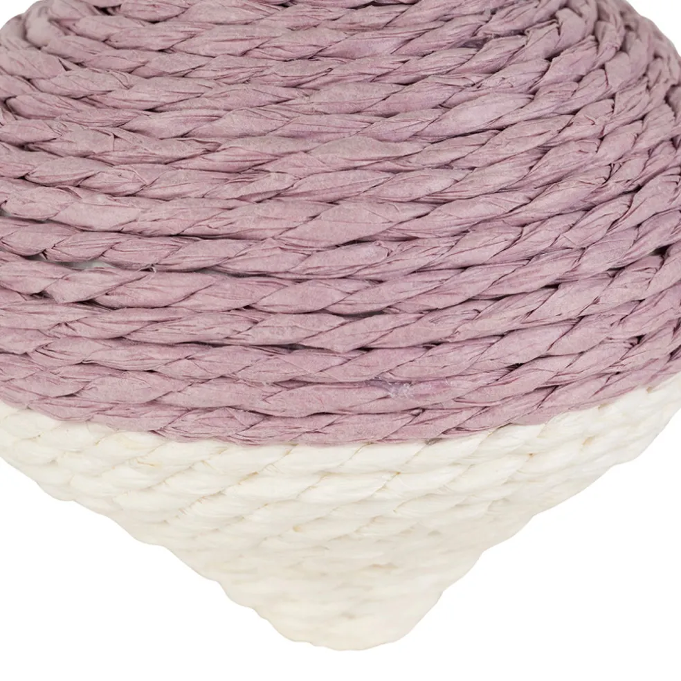 Déco navet en corde mauve et vert - P'tit légume