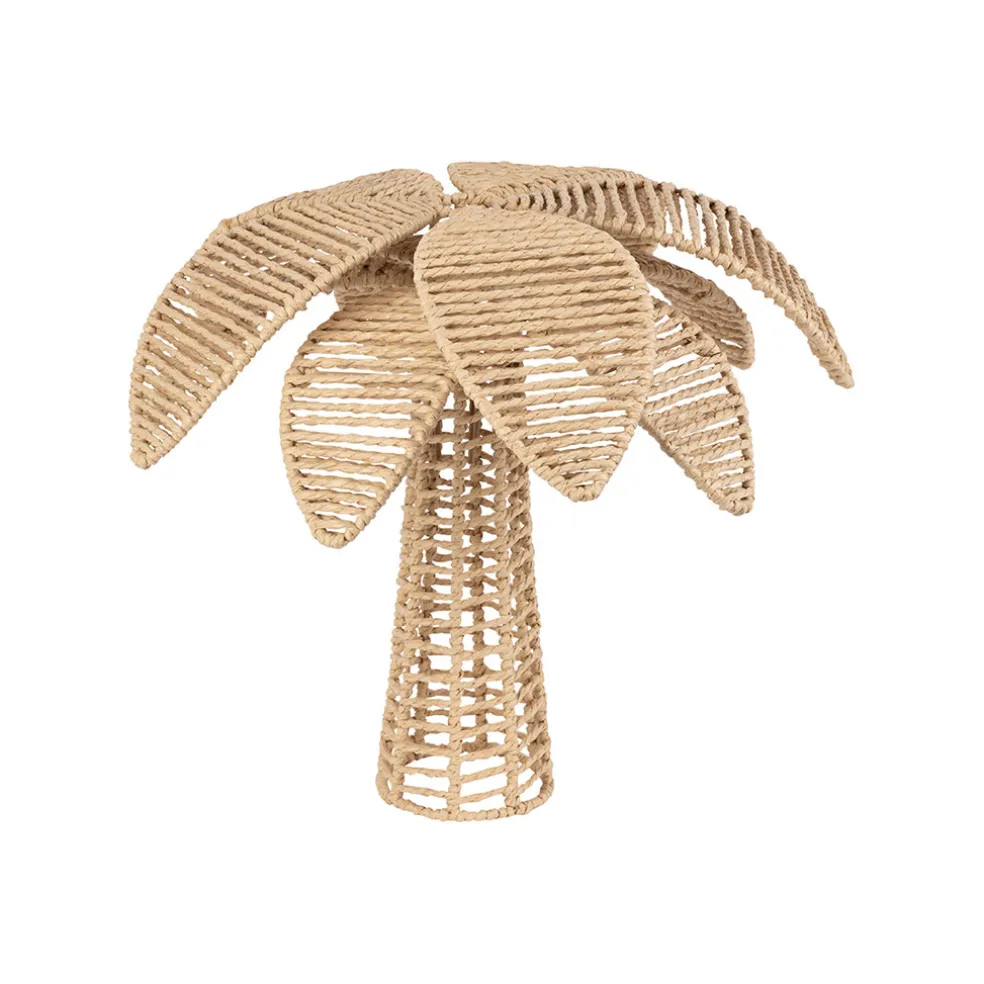 Déco petit palmier en corde et fer naturel h35cm - Palma