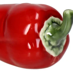 Déco piment en pocelaine rouge