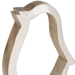 Déco poussin en manguier et fer naturel et blanc - Floréal