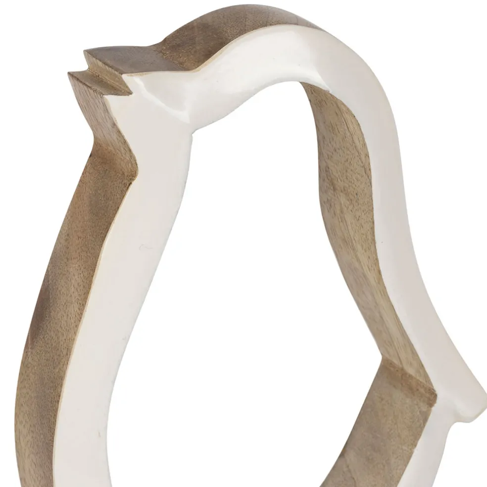 Déco poussin en manguier et fer naturel et blanc - Floréal