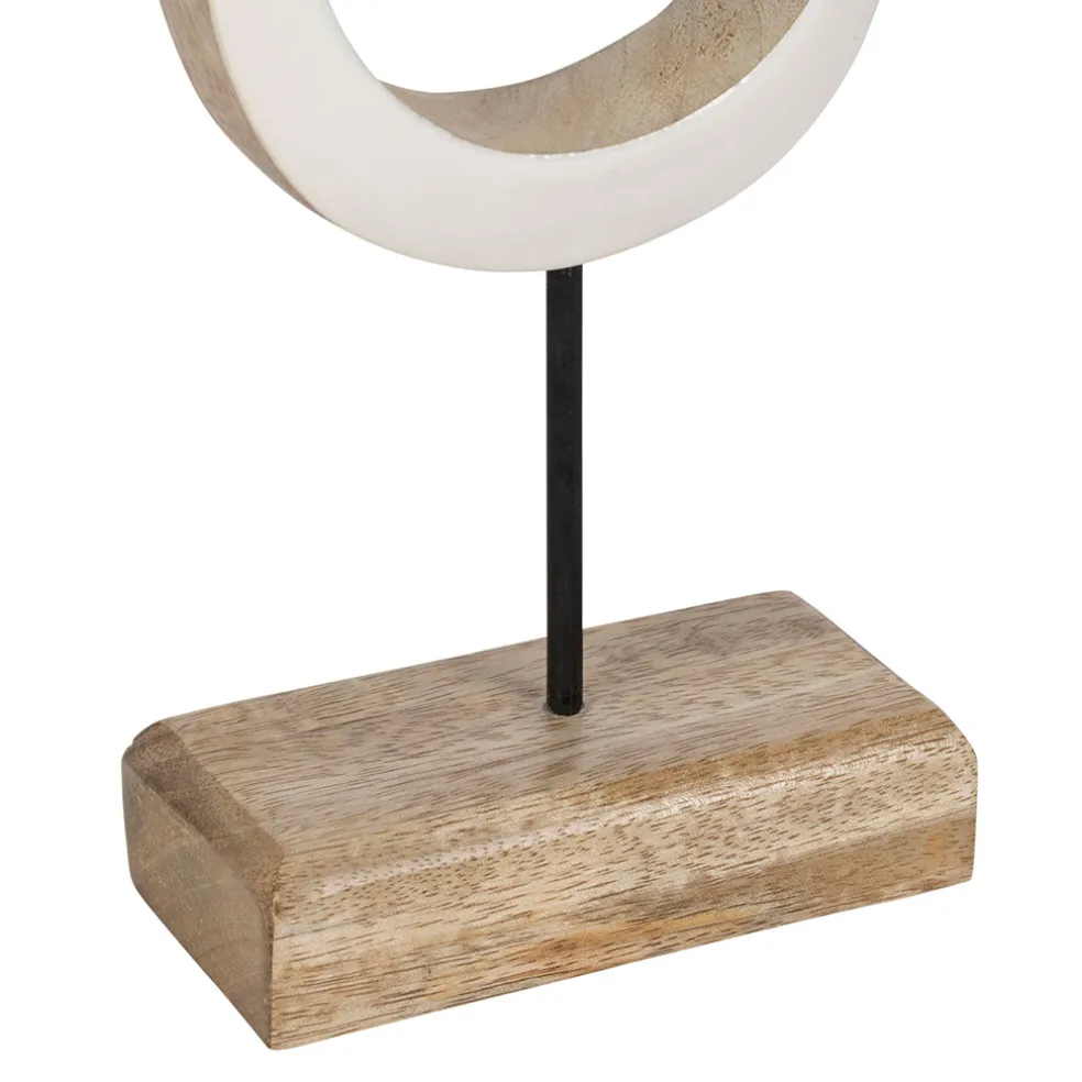 Déco poussin en manguier et fer naturel et blanc - Floréal