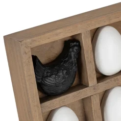 Déco tic tac toe poule et œuf noir et blanc - Campagne