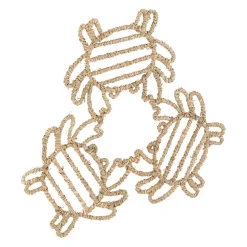 Déco trio de crabes en jonc de mer naturel - borneo