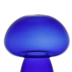 Décoration champignon en verre indigo H15,5cm - Dilacia