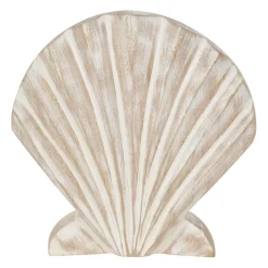 Décoration coquille Saint-Jacques en manguier blanchi - Amarres