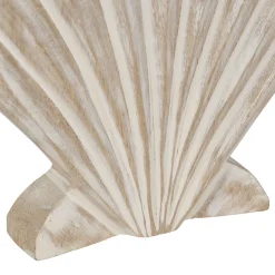 Décoration coquille Saint-Jacques en manguier blanchi - Amarres