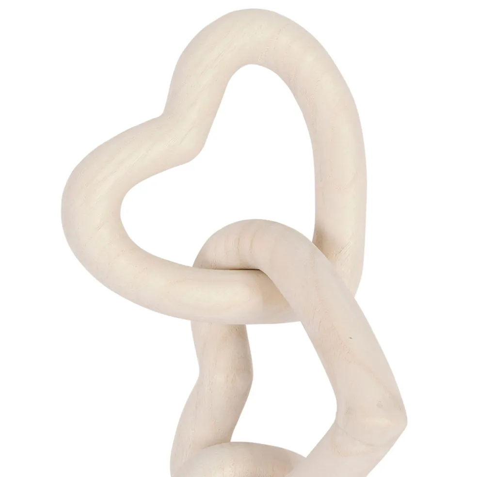 Décoration cœur en paulownia naturel - Boende