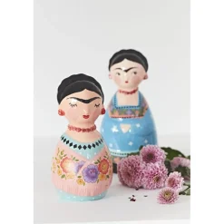 Décoration Frida orange en dolomite h18cm