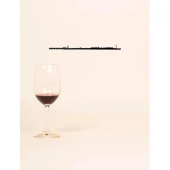 Décoration murale ligne bordeaux 50cm noir