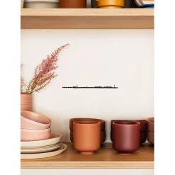 Décoration murale ligne bordeaux 50cm noir