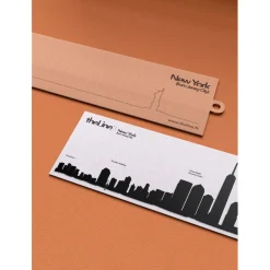 Décoration murale ligne en acier noir NYC L50cm