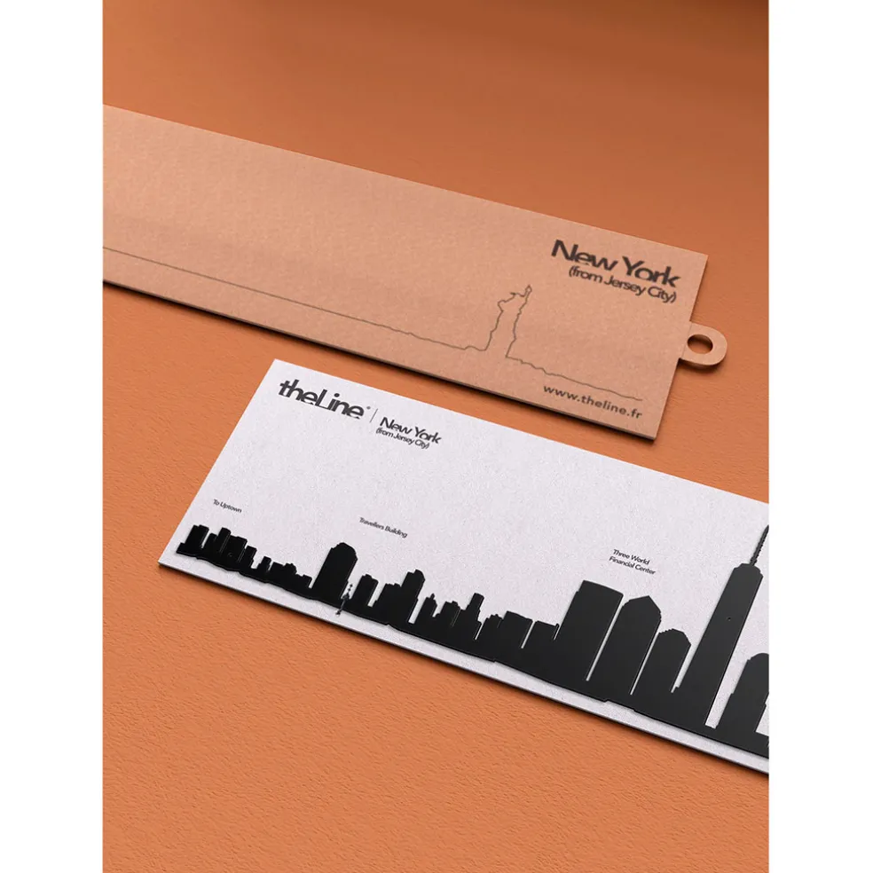 Décoration murale ligne en acier noir NYC L50cm