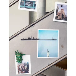 Décoration murale ligne en acier noir NYC L50cm