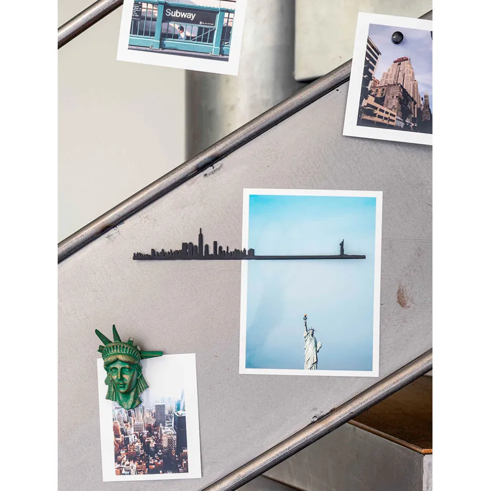 Décoration murale ligne en acier noir NYC L50cm